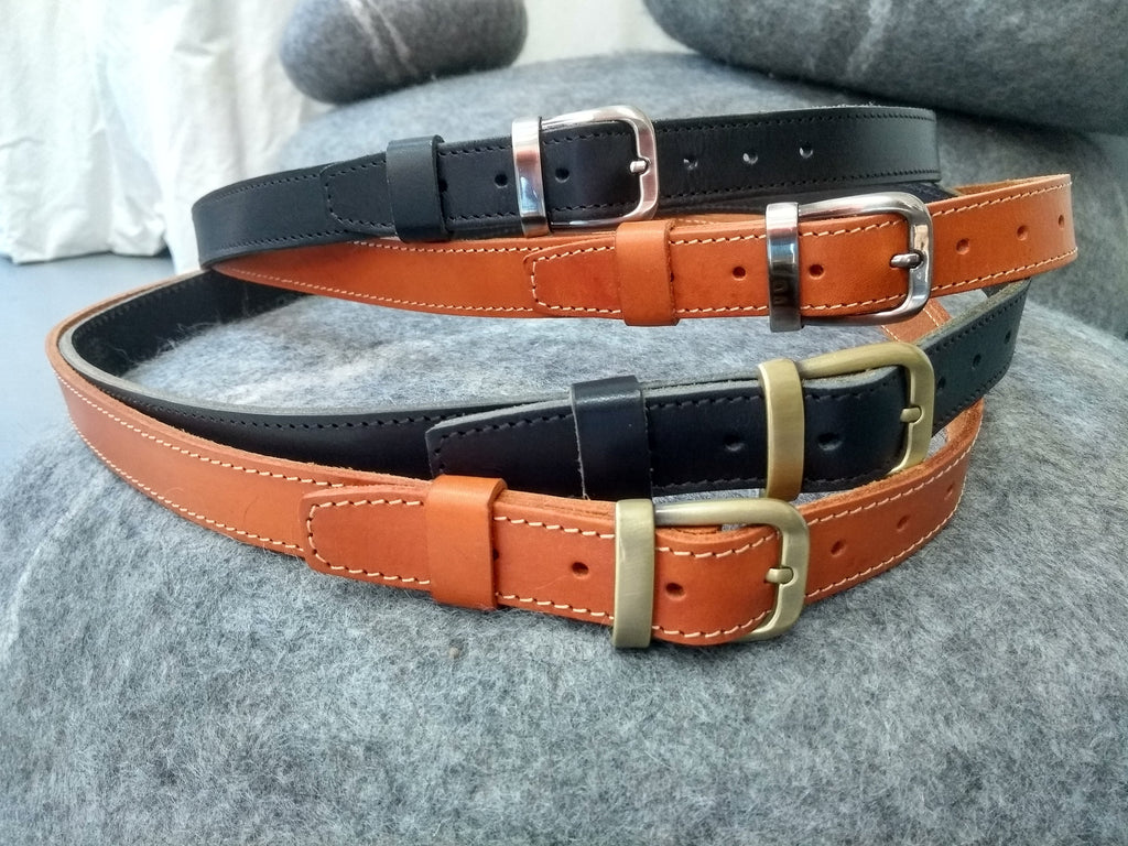 Ceintures Medium - Largeur 2.5 cm - Boucle acier finition laiton brossé