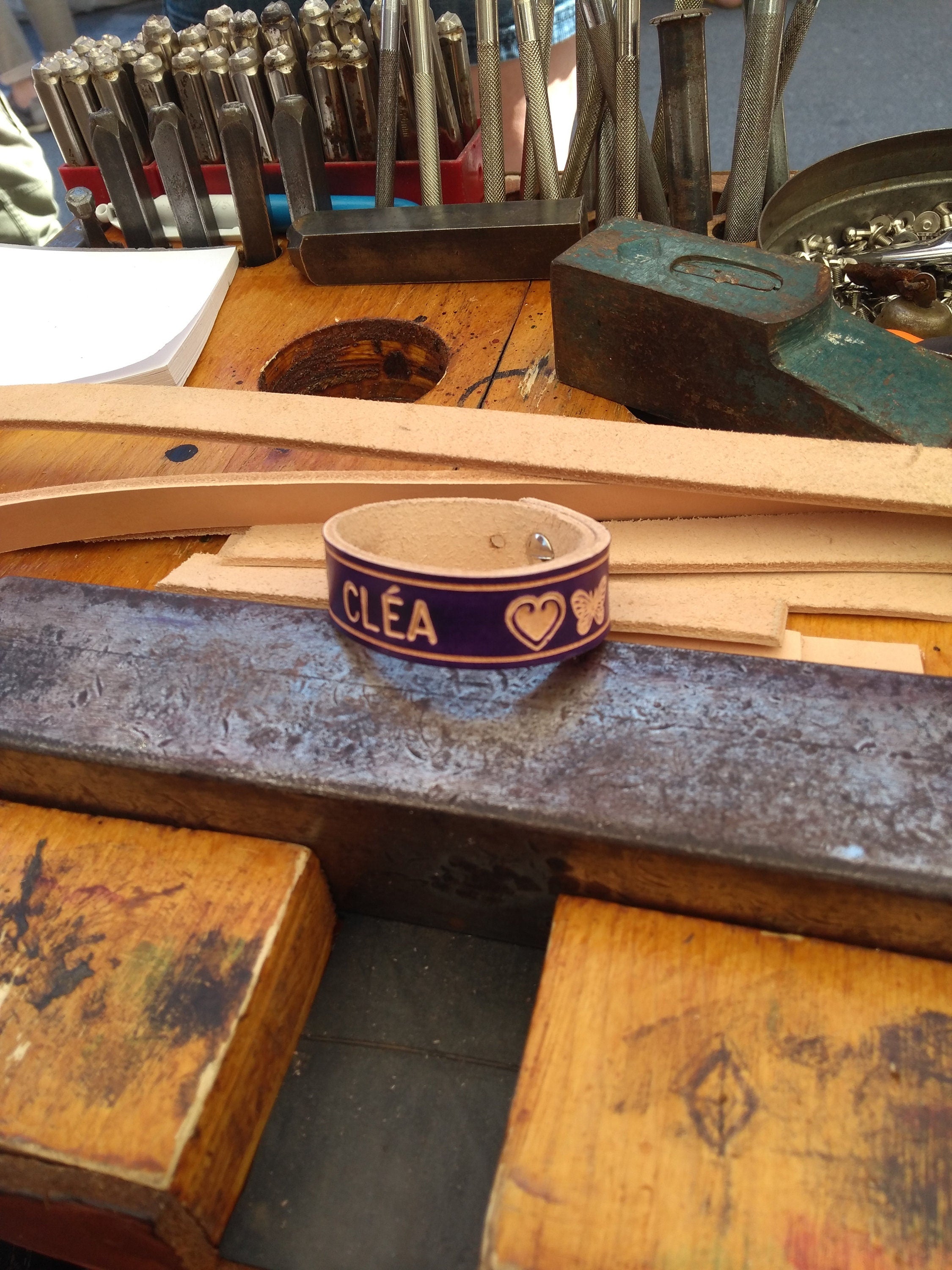 Bracelet Prénom , personnalisable , ajustable .