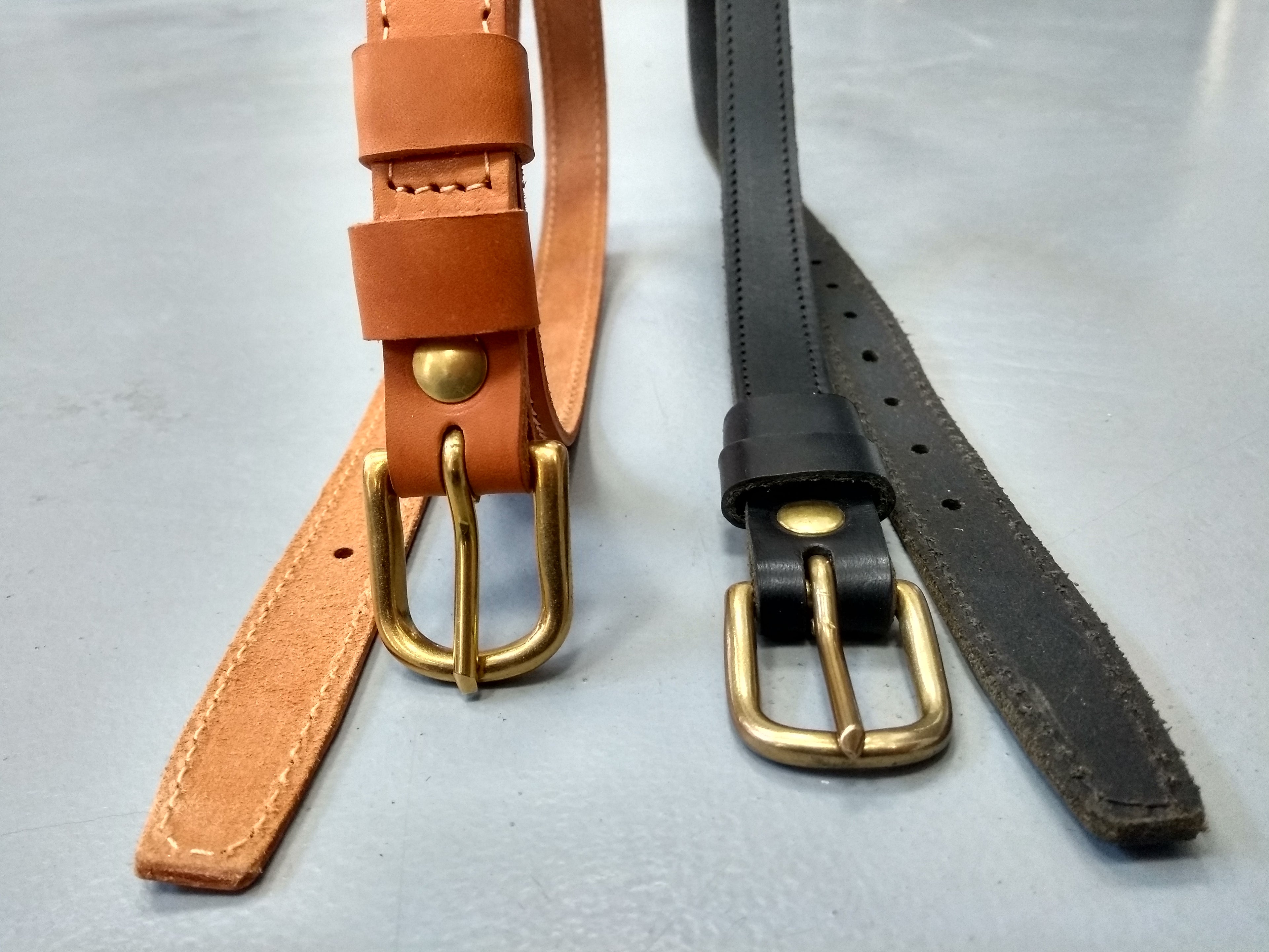 Ceintures Fines - Largeur 2 cm - Boucle "Classique" laiton