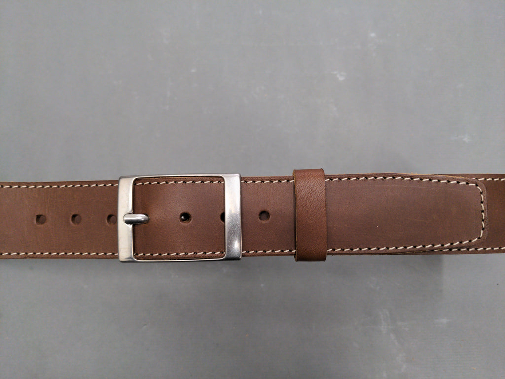 Ceintures Large - Largeur 4 cm - Boucle "carré" laiton finition nickel brossé