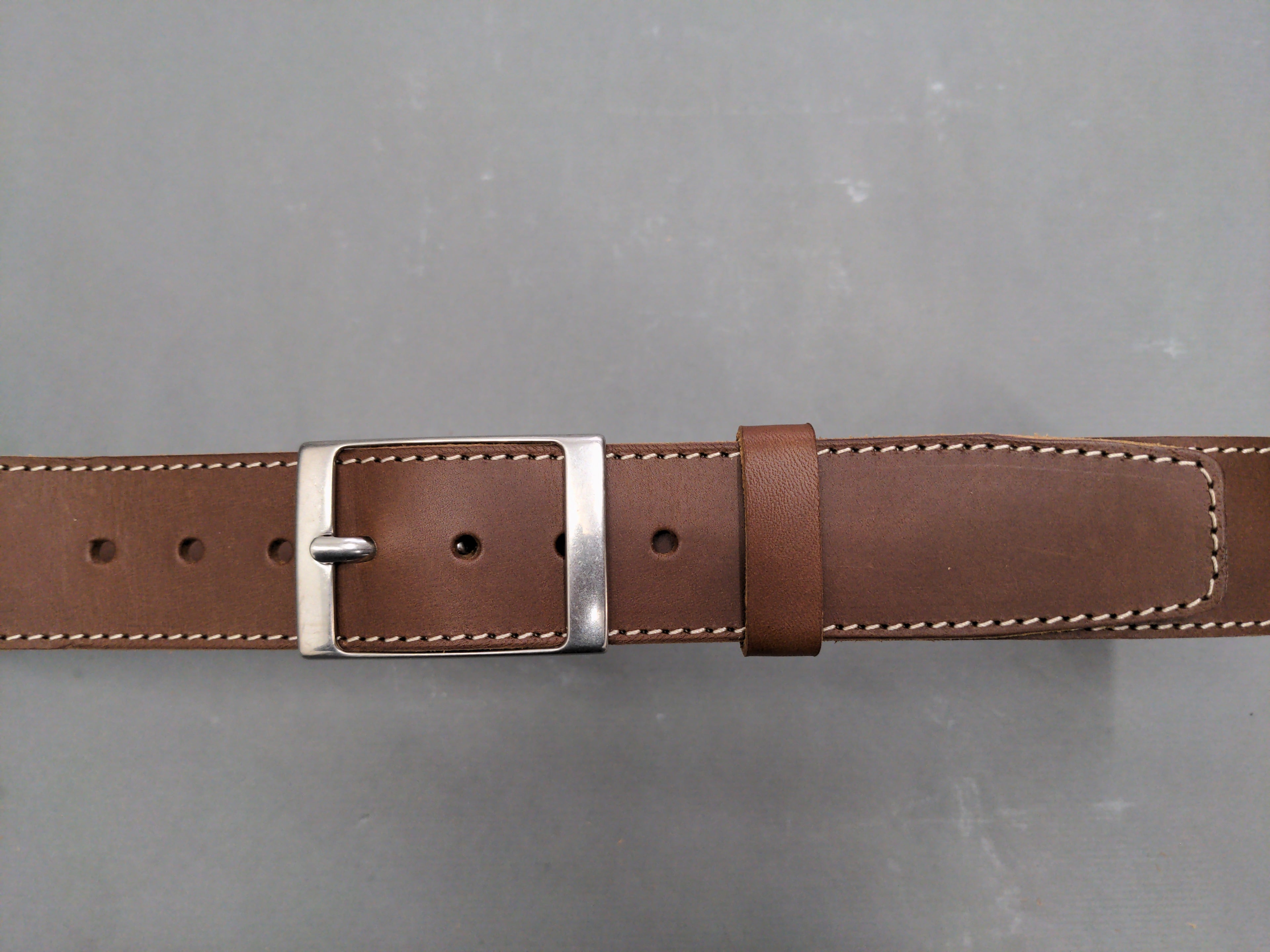 Ceintures Large - Largeur 4 cm - Boucle "carré" laiton finition nickel brossé