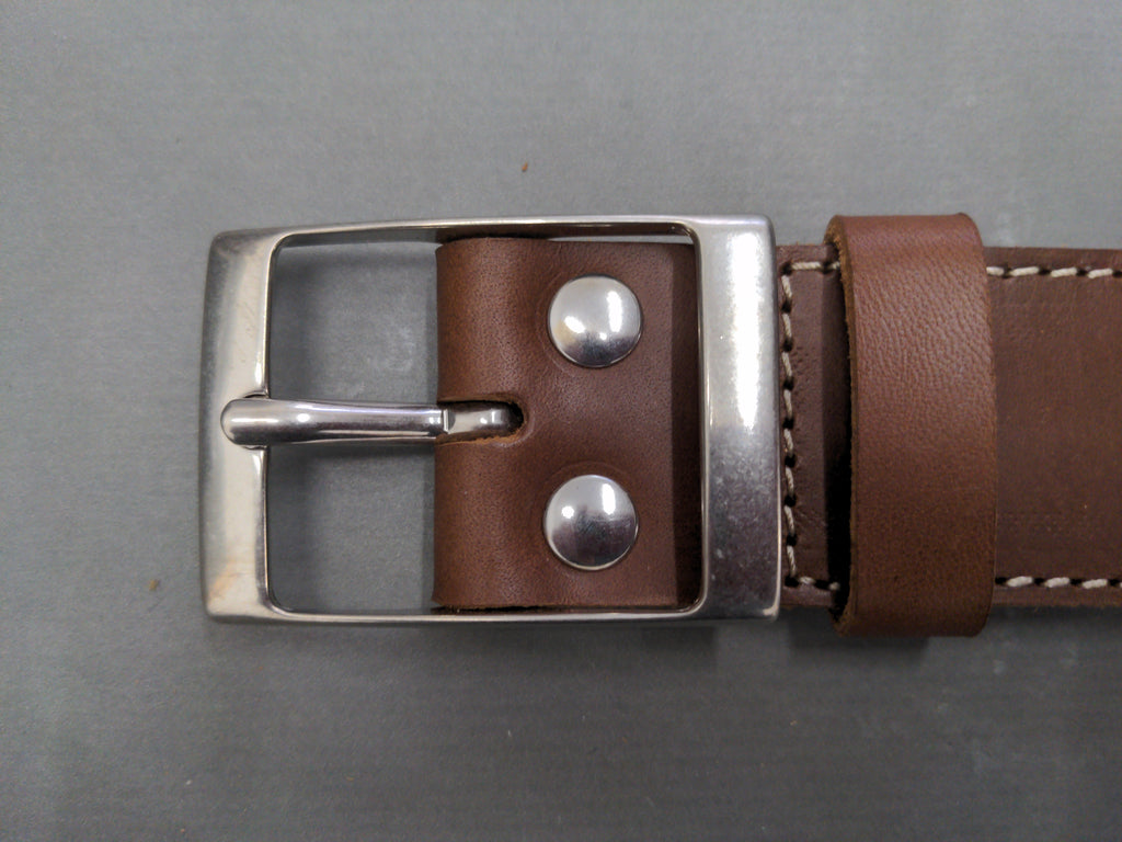 Ceintures Large - Largeur 4 cm - Boucle "carré" laiton finition nickel brossé