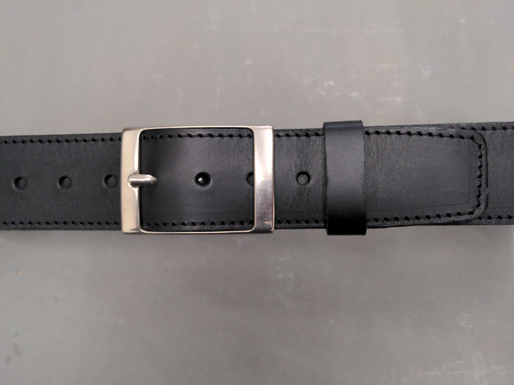 Ceintures Large - Largeur 4 cm - Boucle "carré" laiton finition nickel brossé