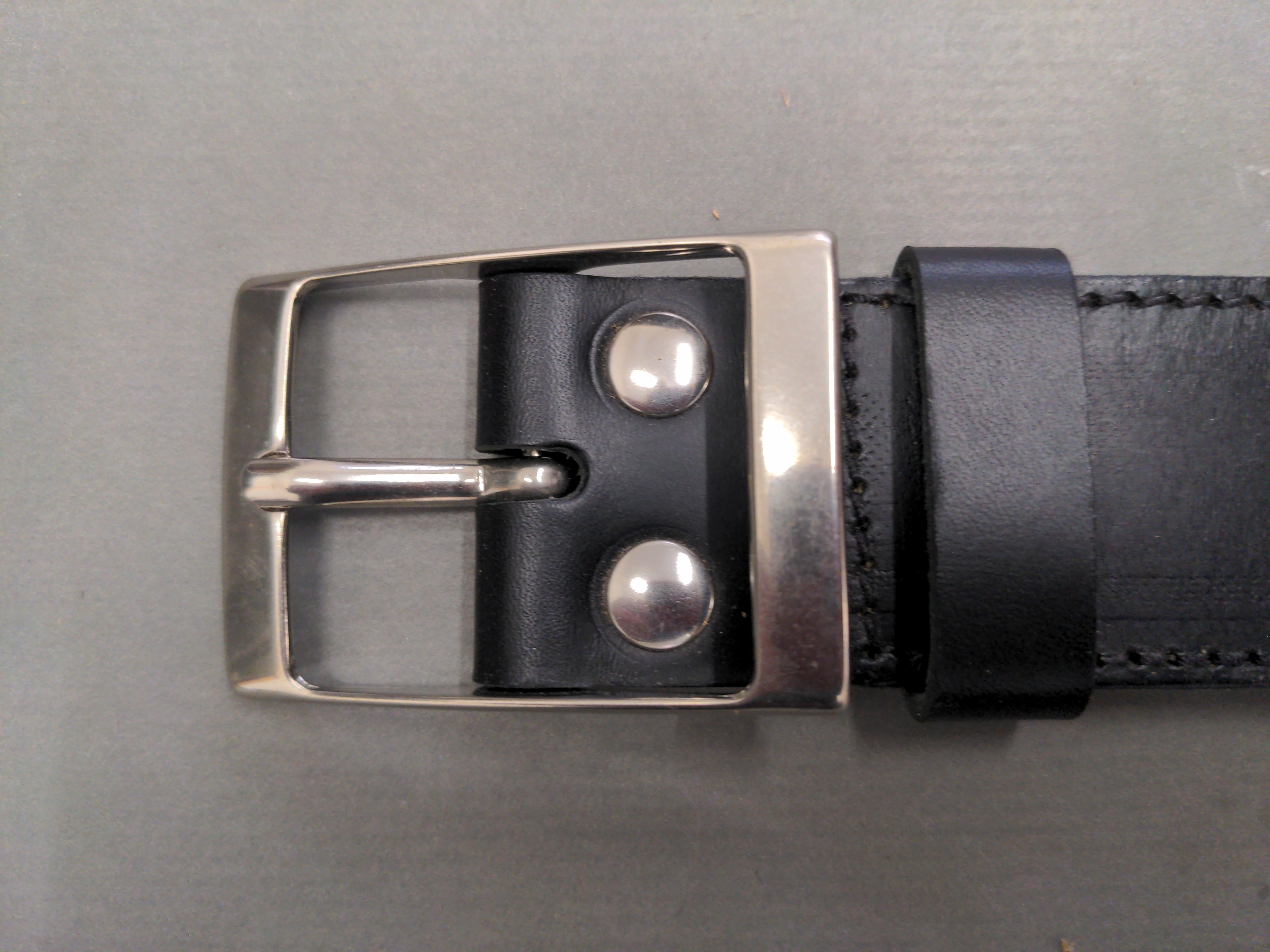 Ceintures Large - Largeur 4 cm - Boucle "carré" laiton finition nickel brossé