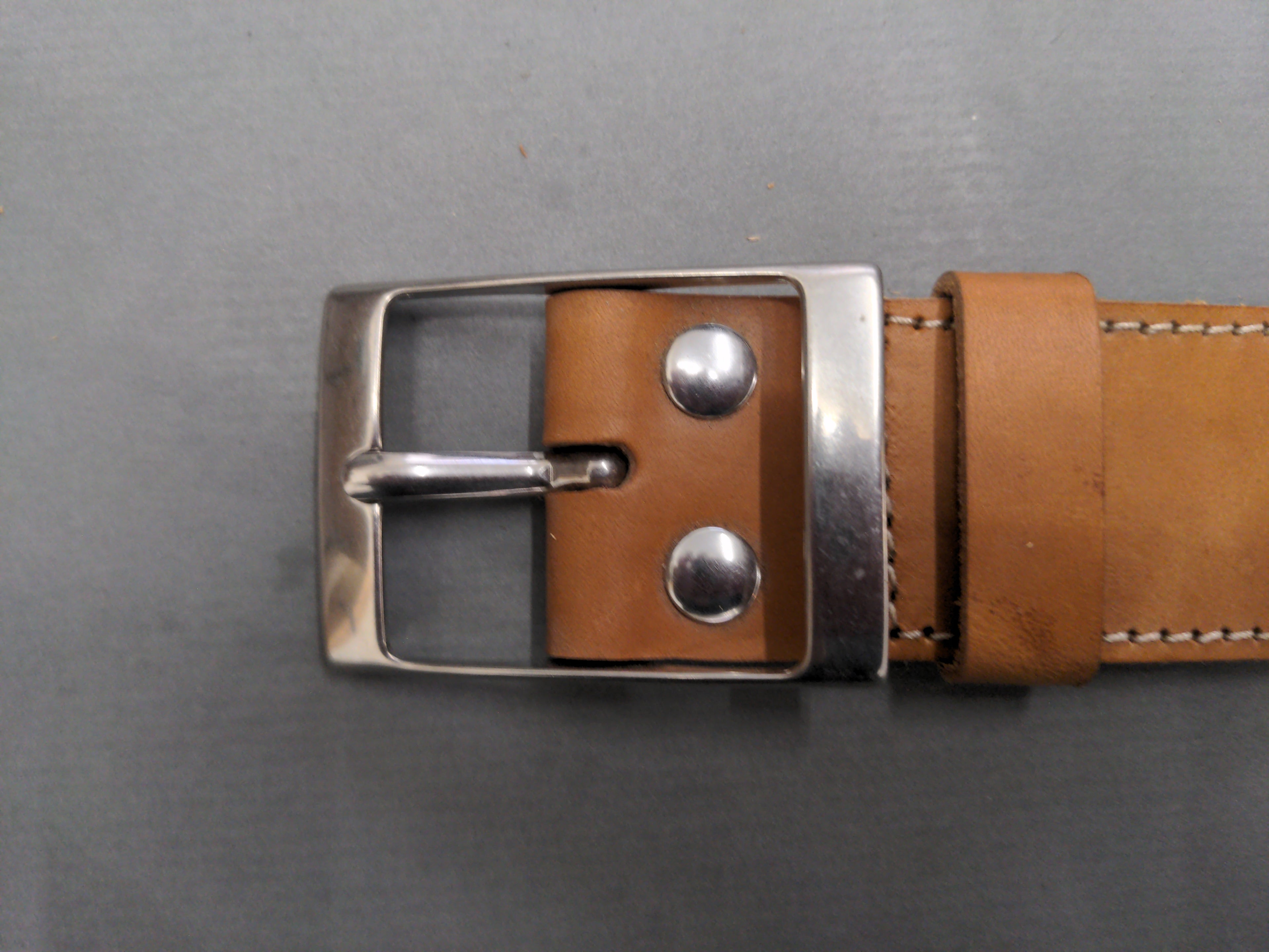 Ceintures Large - Largeur 4 cm - Boucle "carré" laiton finition nickel brossé