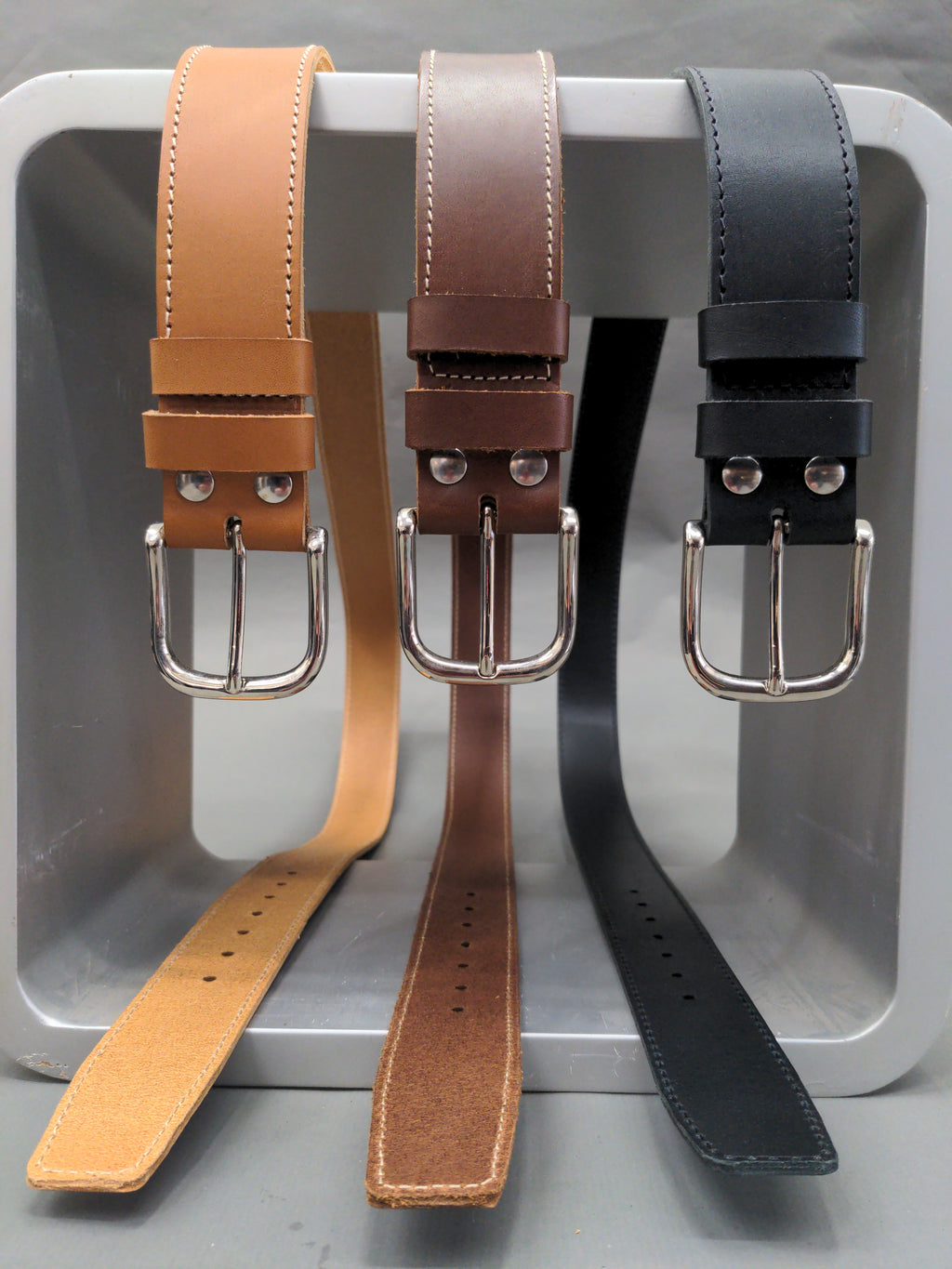 Ceintures Large - Largeur 4 cm - Boucle "classique" laiton nickelé