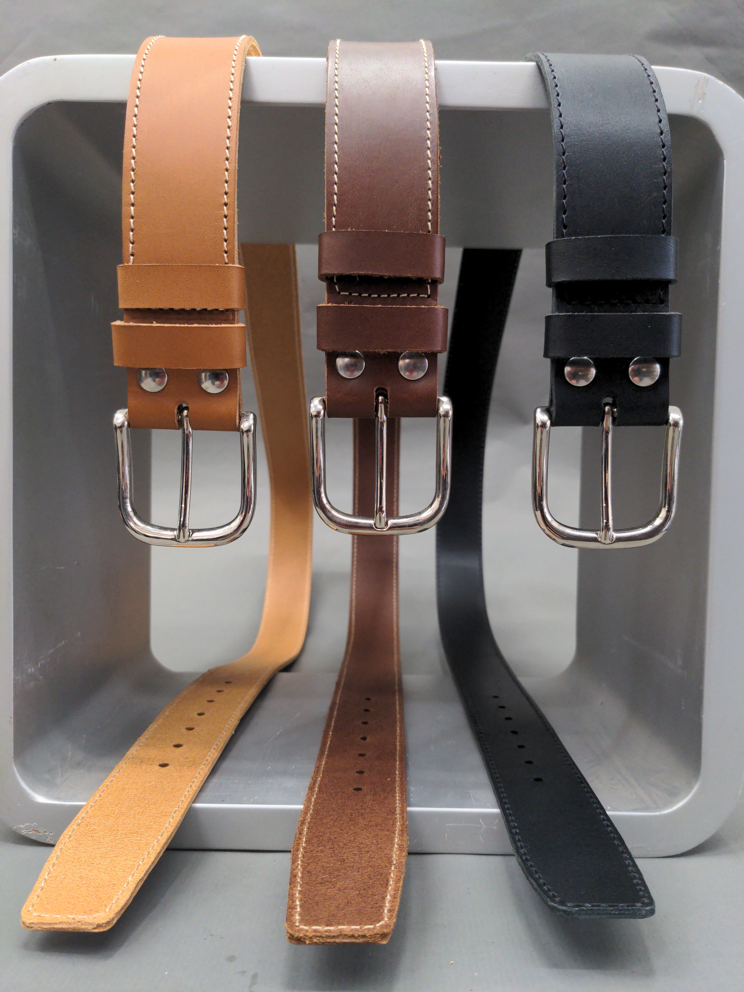 Ceintures Large - Largeur 4 cm - Boucle "classique" laiton nickelé