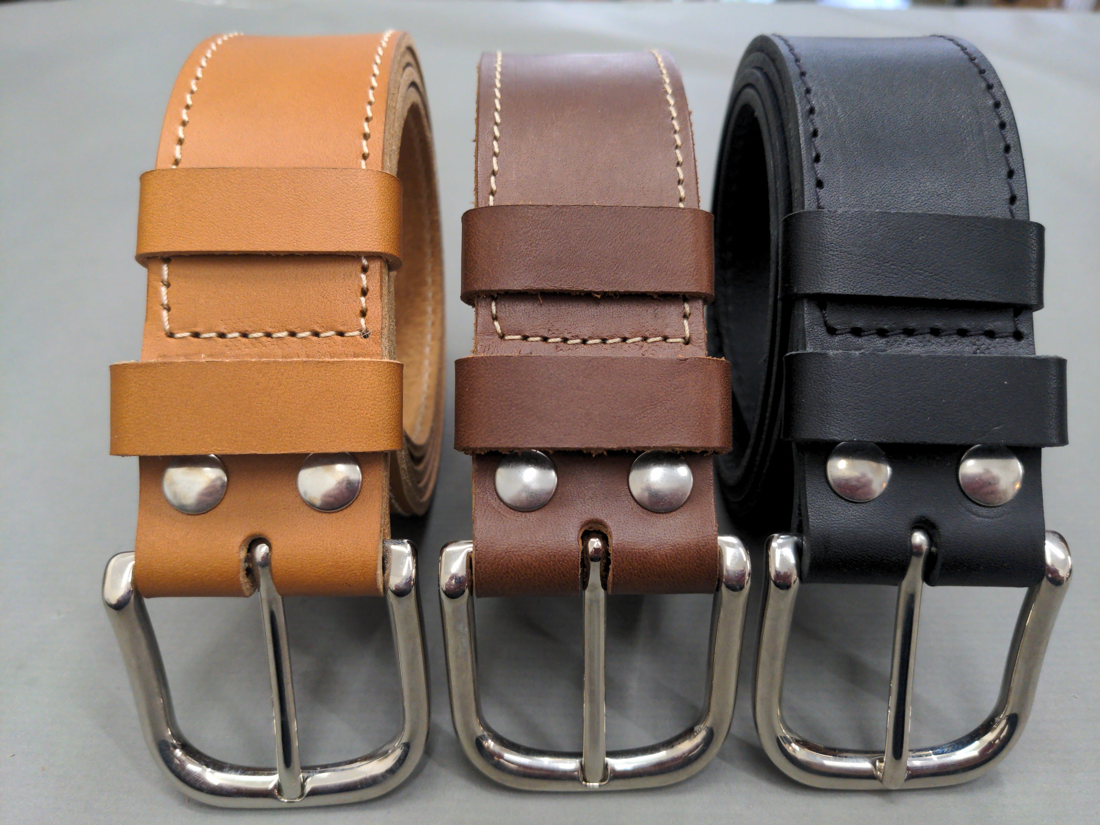 Ceintures Large - Largeur 4 cm - Boucle "classique" laiton nickelé