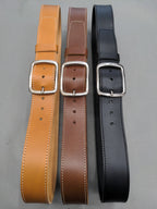 Ceintures Large - Largeur 4 cm - Boucle "ronde" laiton finition nickel brossé