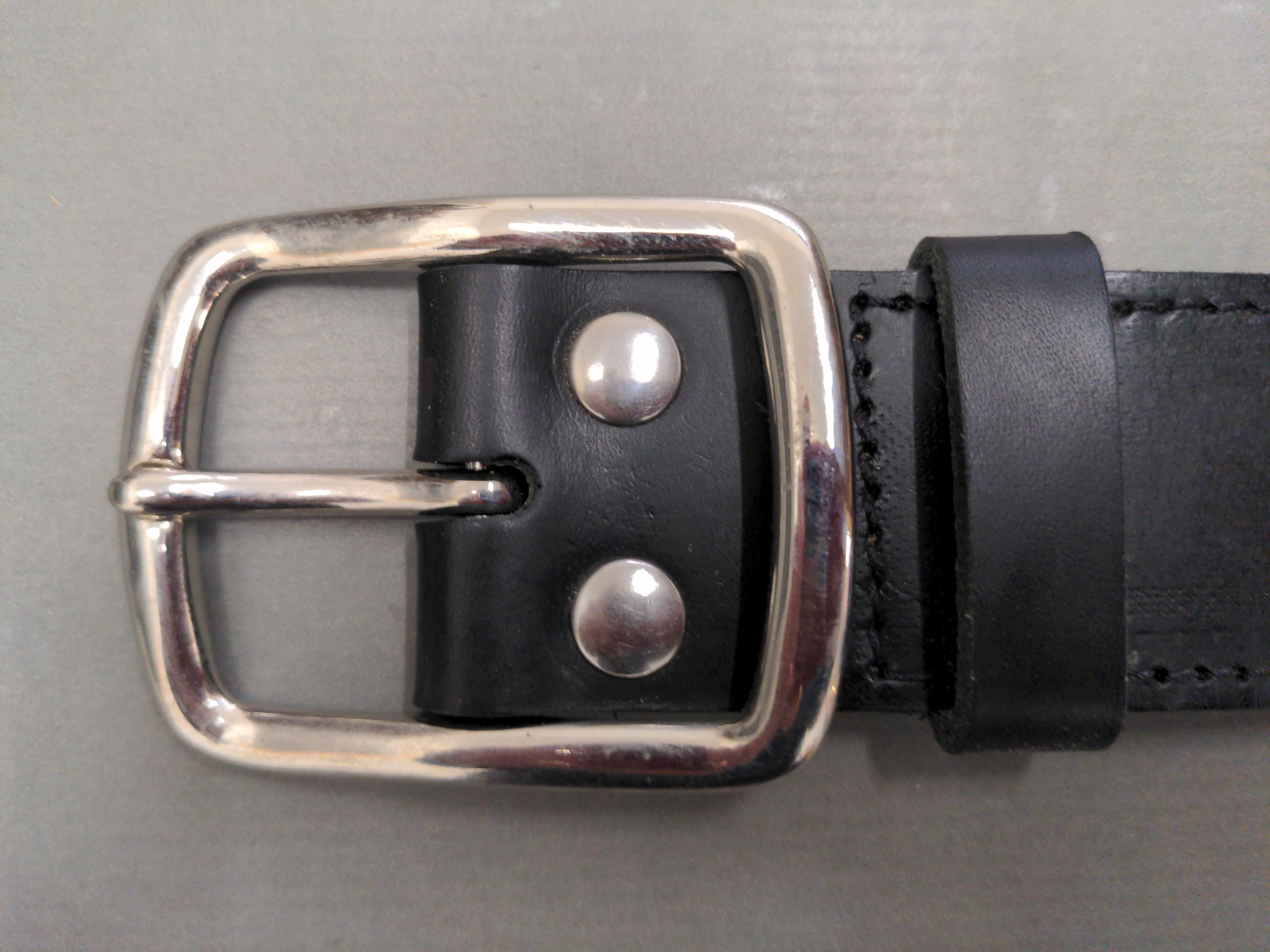 Ceintures Large - Largeur 4 cm - Boucle "ronde" laiton finition nickel brossé