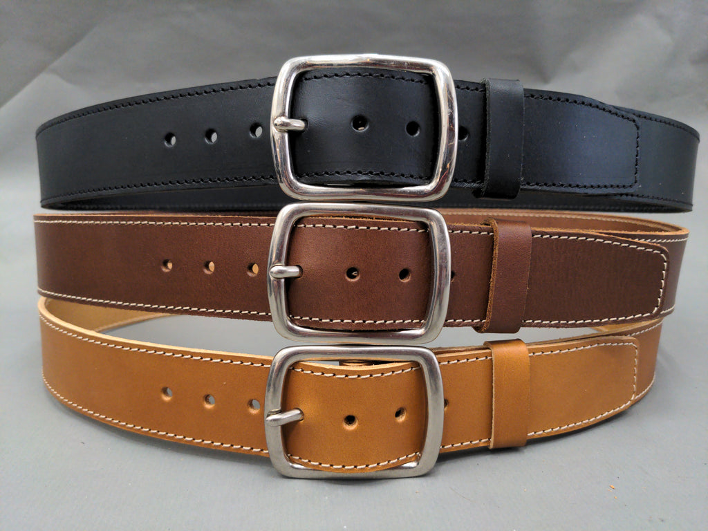 Ceintures Large - Largeur 4 cm - Boucle "ronde" laiton finition nickel brossé