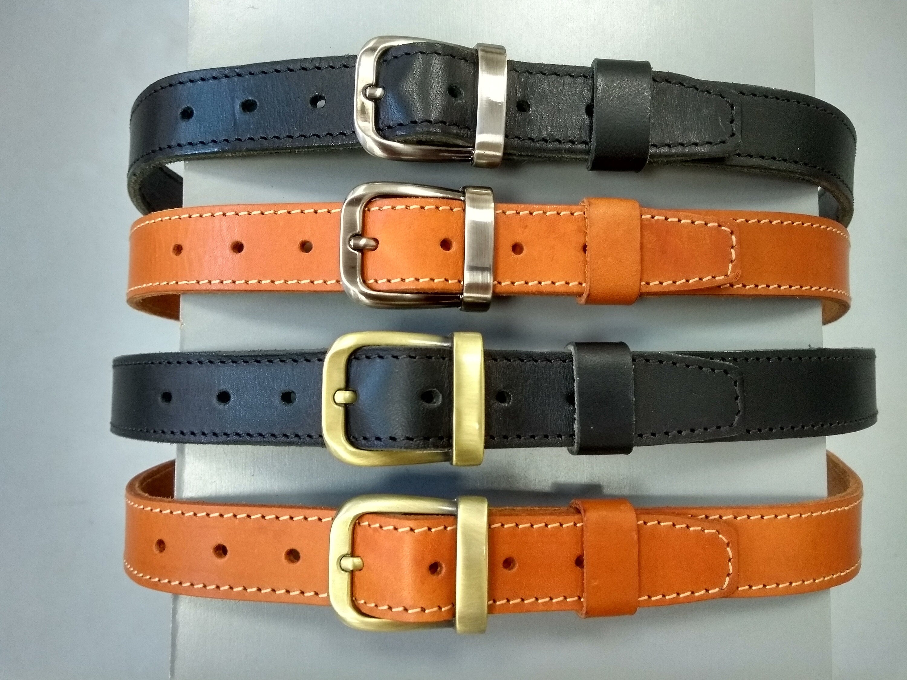 Ceintures Medium - Largeur 2.5 cm - Boucle acier finition laiton brossé